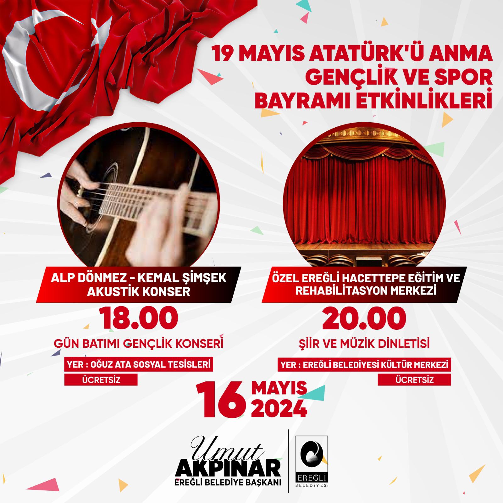 19 Mayıs Atatürk' ü Anma Gençlik ve Spor Bayramı Etkinlikleri