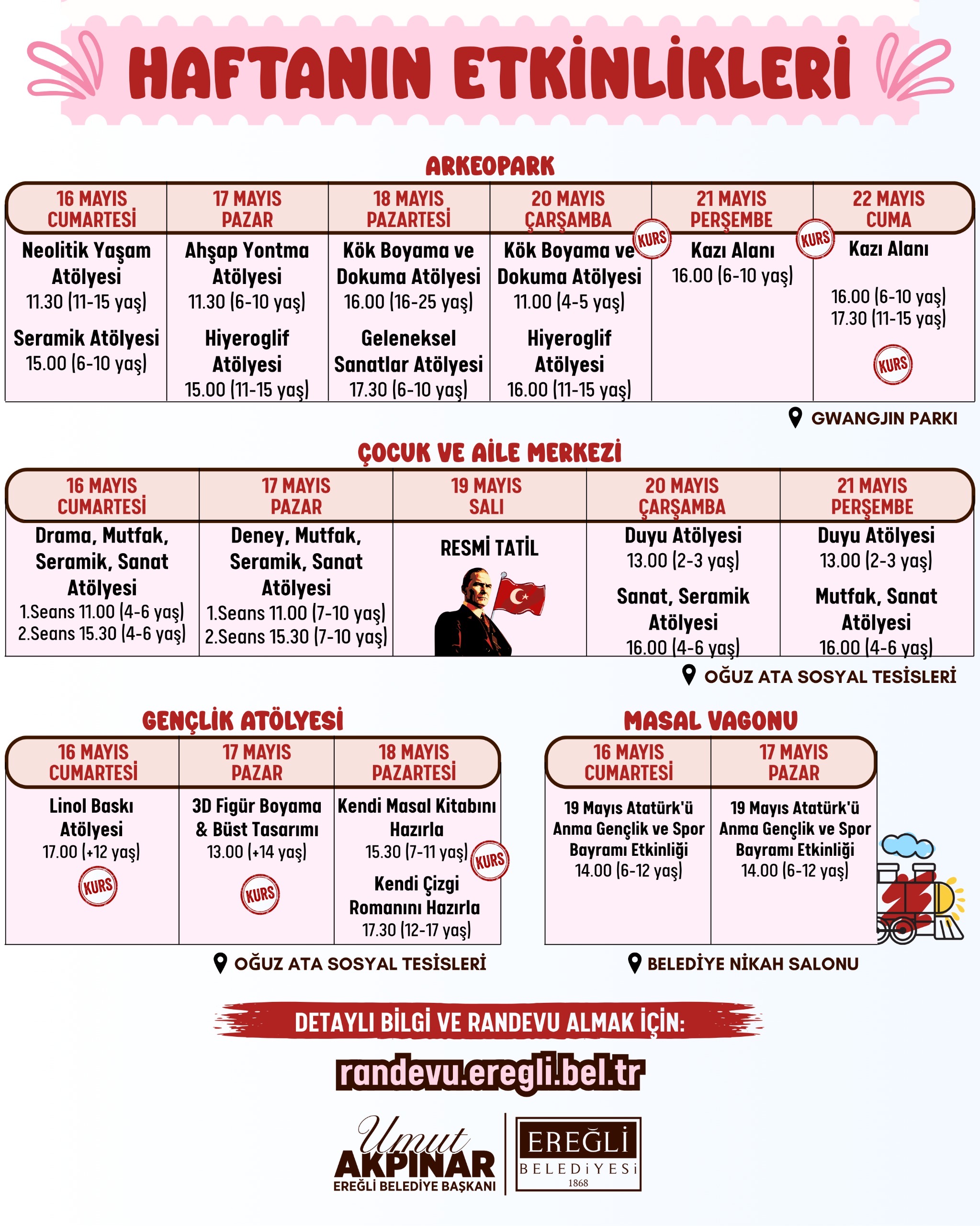Mayıs Ayı Haftalık Etkinliklerimiz