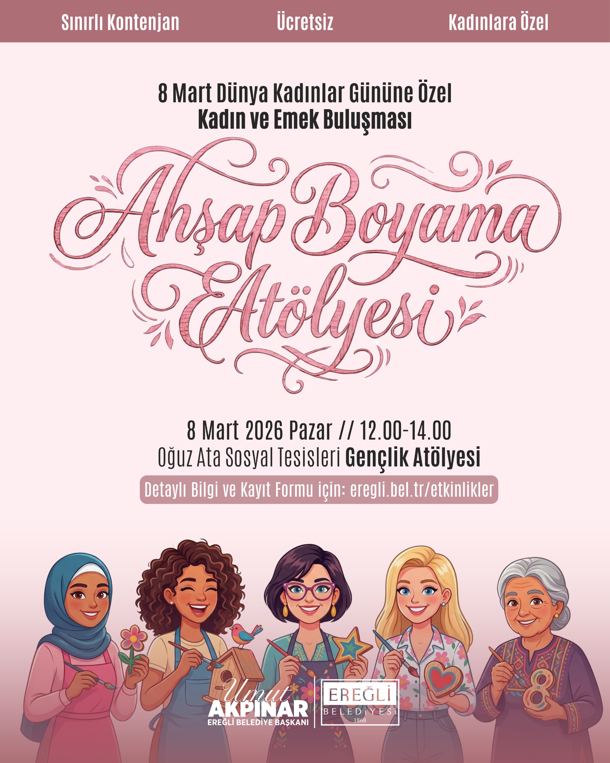  'Kadın ve Emek Buluşması' Ahşap Boyama Atölyesi 