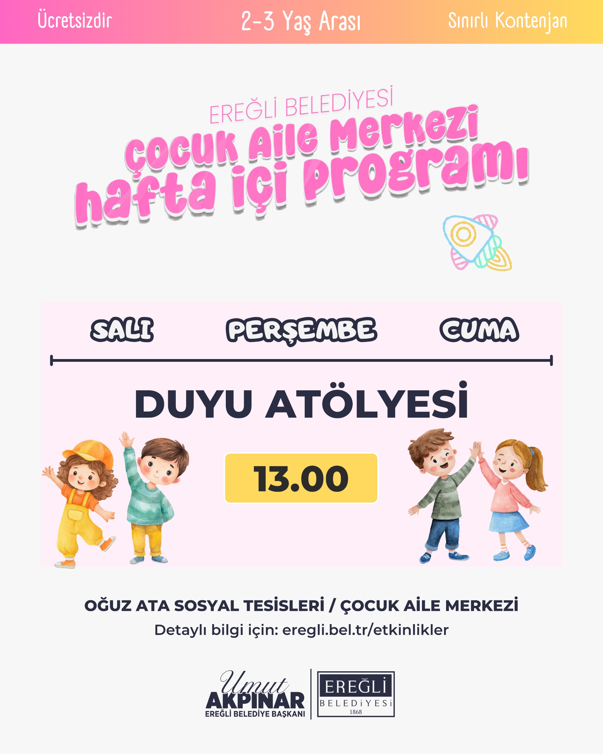 Çocuk Aile Merkezi Duyu Atölyesi