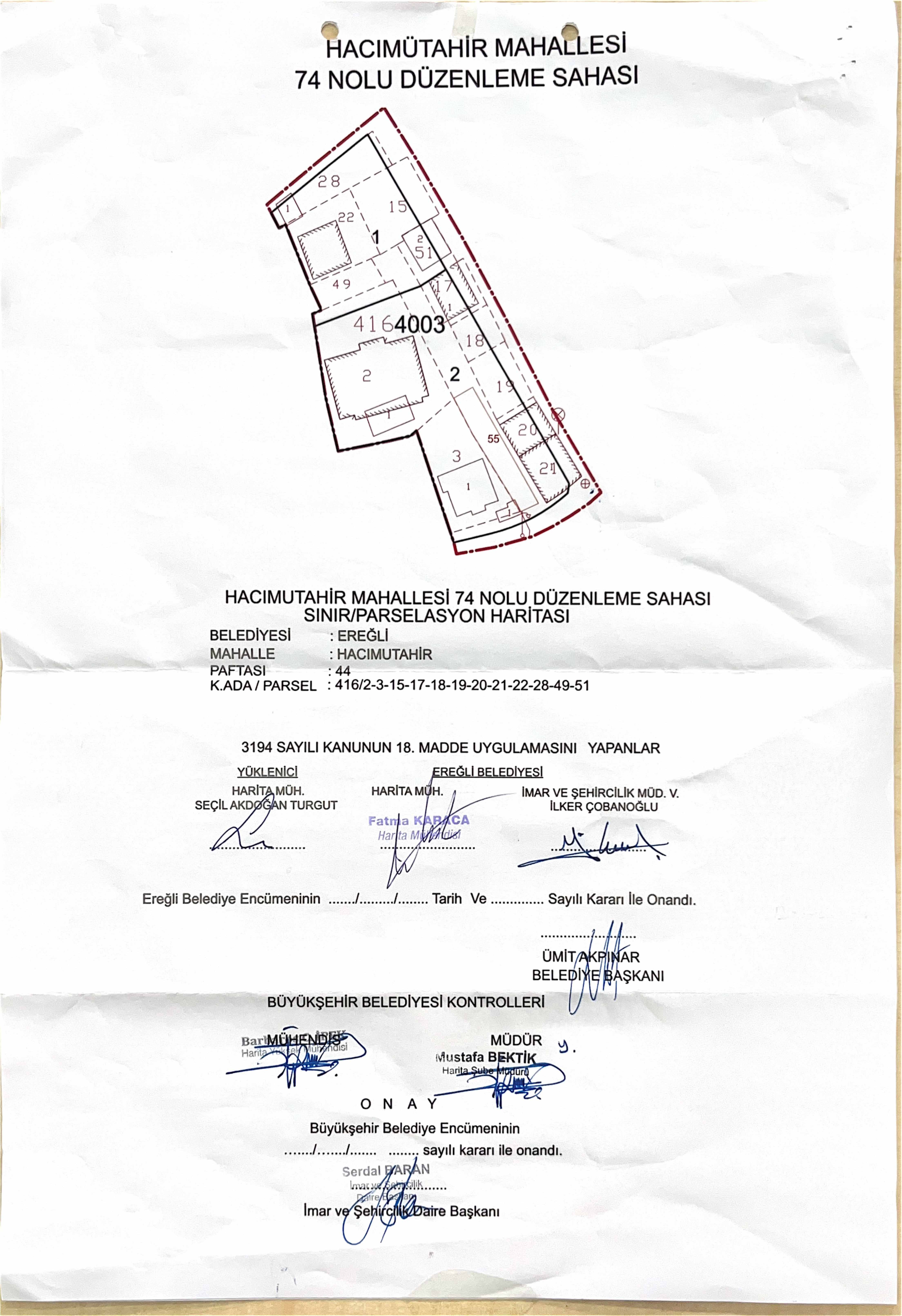 Hacımütahir Mahallesi 74 Nolu Düzenlenme Sahası